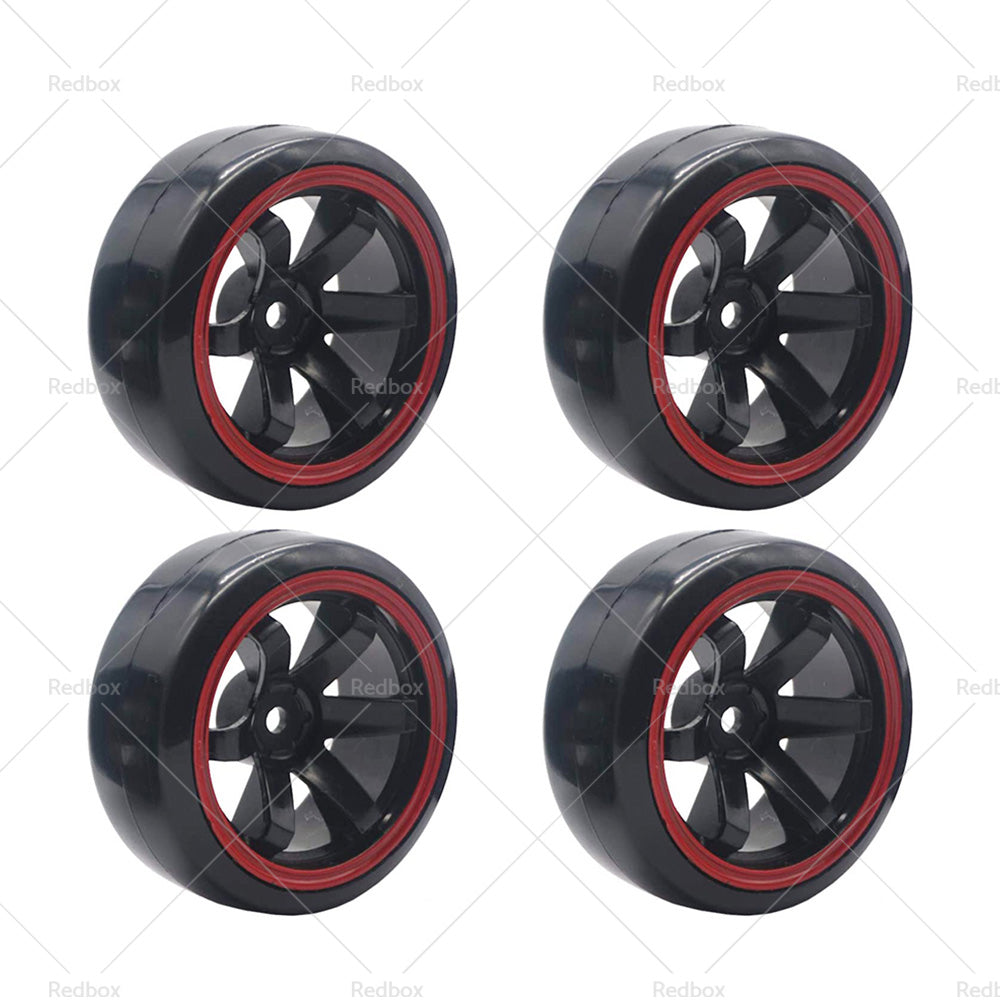 {{ Suitable for Drifting 1 10 RC Drift Cars 4PCS Hard Plastic Rim Tyre Tire Wheel }} - Buy Car Parts Online at {{ Kaka Auto Parts }}.