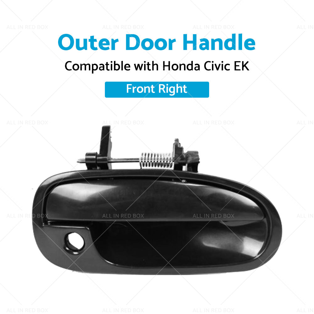 {{ Smooth Black Front Right Outer Door Handle Suitable for Honda Civic EK 1995-2000 }} - Buy Car Parts Online at {{ Kaka Auto Parts }}.