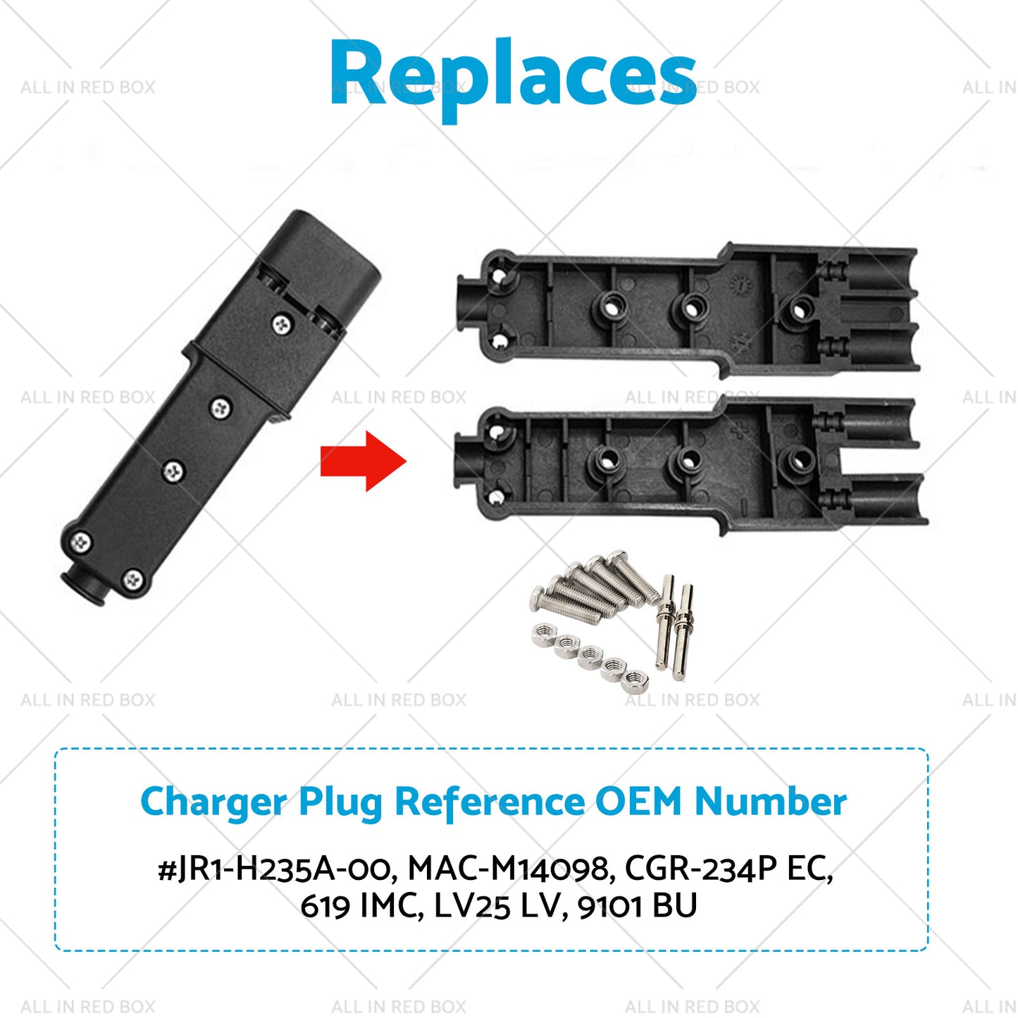 {{ 48V Golf Cart Charger Handle Plug and Receptacle Suitable For Yamaha G19 and G22 }} - Buy Car Parts Online at {{ Kaka Auto Parts }}.