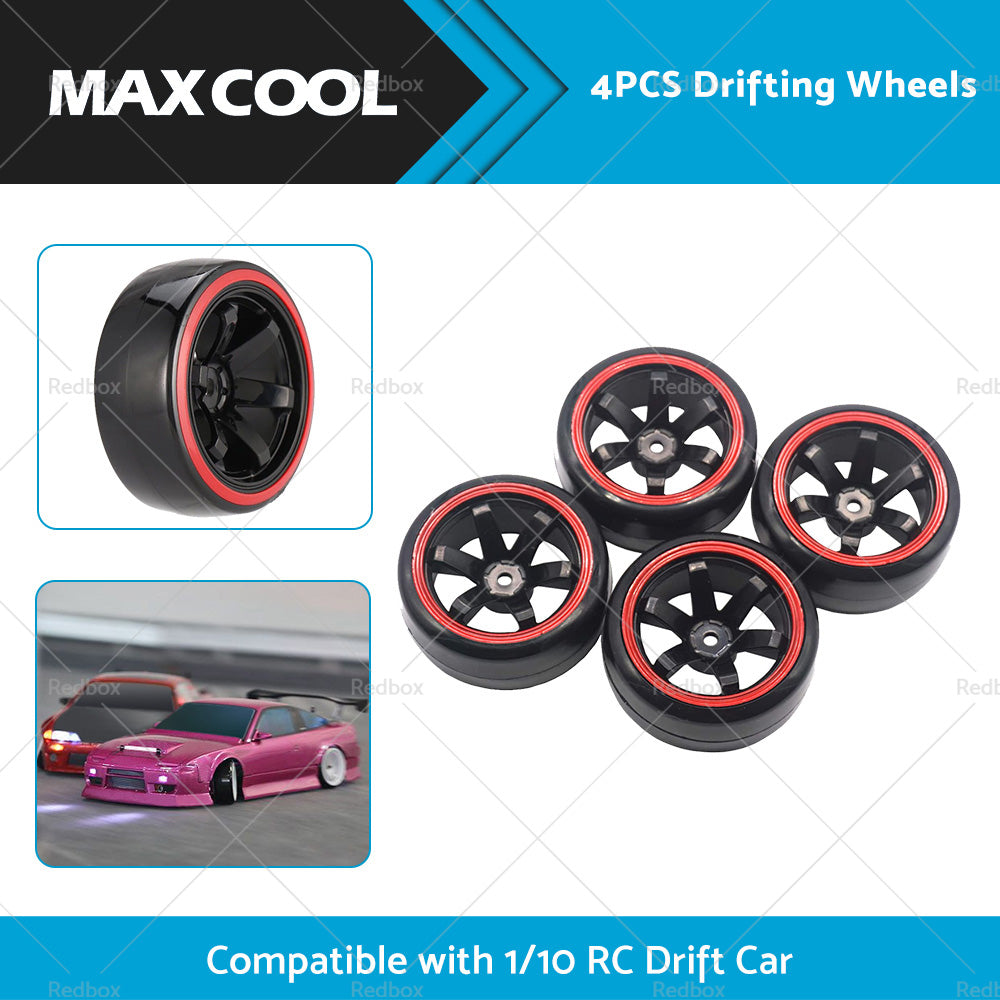 {{ Suitable for Drifting 1 10 RC Drift Cars 4PCS Hard Plastic Rim Tyre Tire Wheel }} - Buy Car Parts Online at {{ Kaka Auto Parts }}.