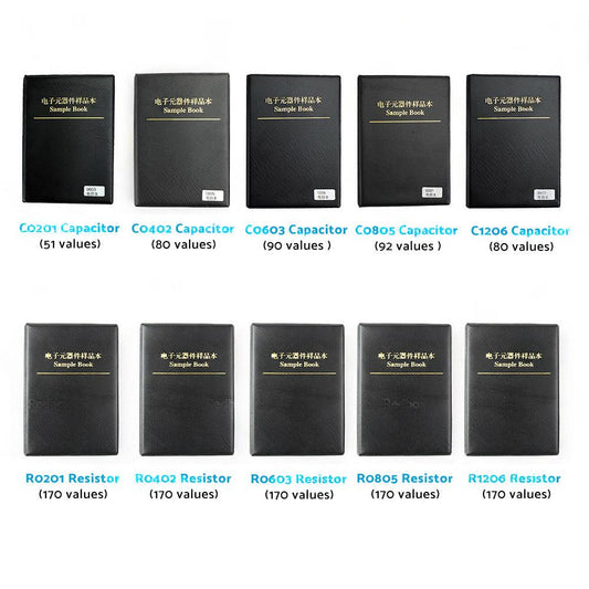 1x SMD/SMT Capacitor & Resistor Sample Book Kit 0201 0402 0603 0805 1206