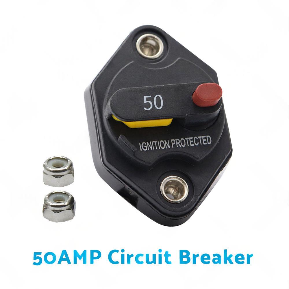 15/20/25/30/40/50A AMP Circuit Breaker Waterproof 12V 32V DC Manual Reset