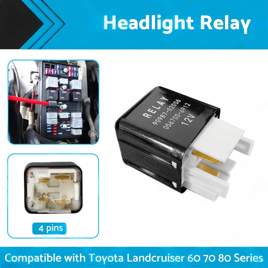 Headlight Relay 12V 4 Pins 90987-02006 Suitable For Toyota Landcruiser 60 70 80
