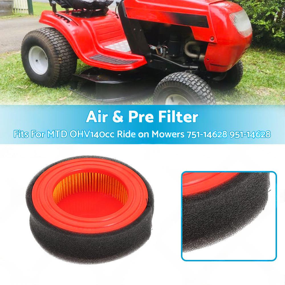 Air and Pre Filter For MTD OHV140cc Ride on Mowers 751-14628 951-14628