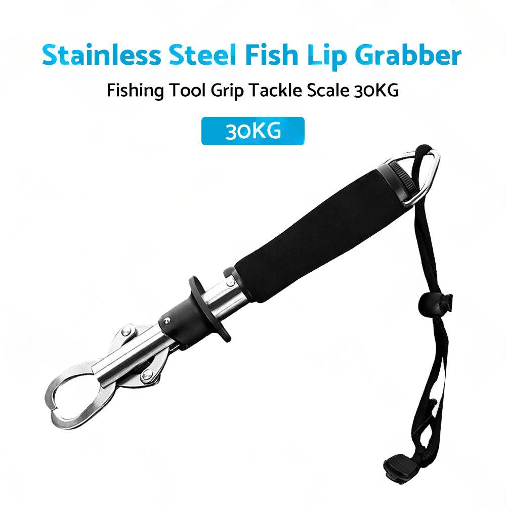 Stainless Steel Fish Lip Grabber Gripper Fishing Tool Grip Tackle Scale 30KG
