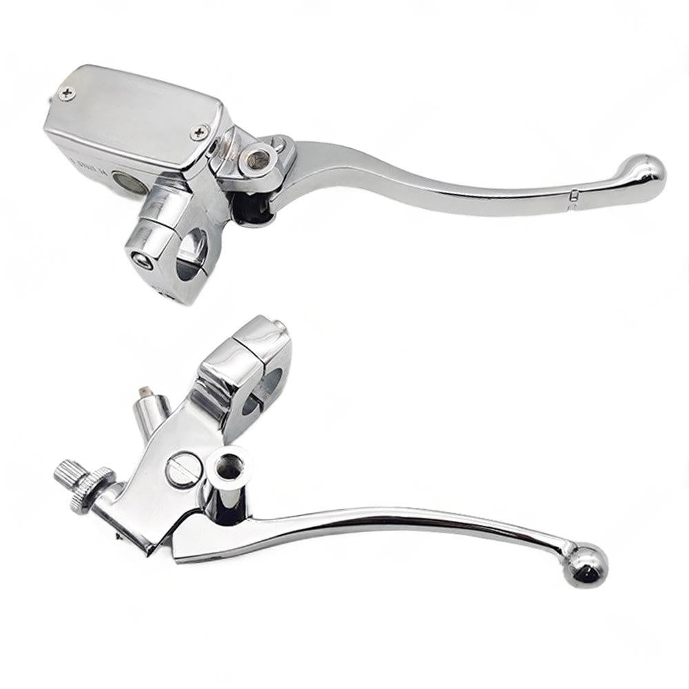 1inch Chrome Motorcycle Handlebar Hydraulic Brake Master Cylinder and Clutch Lever