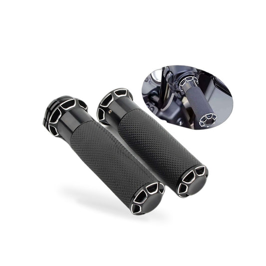 1-inch Pair Black Hand Grip Handle Bar Suitable for Harley-Davidson VRSC 1996-20