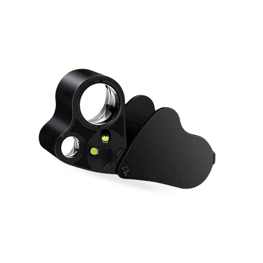 60x30mm Pocket Jeweller Eye Loupe Magnifier With LED Light Suitable for Jewelry