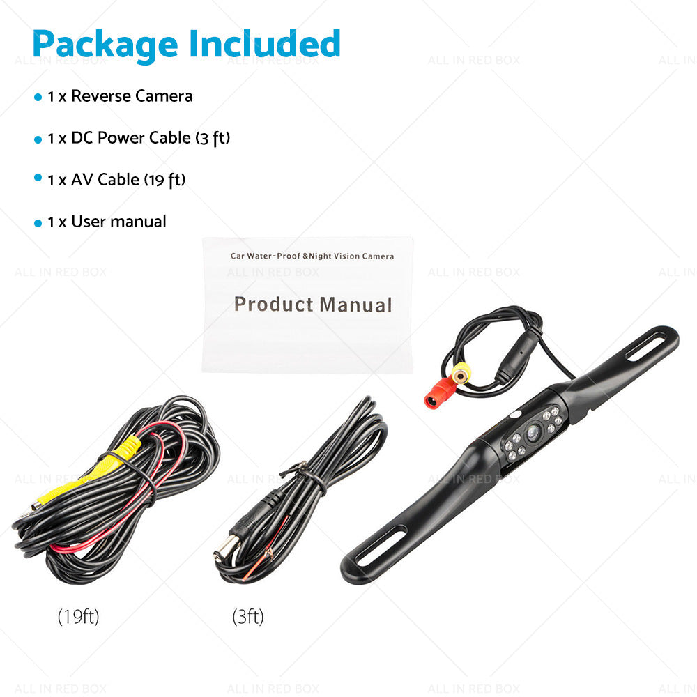 {{ 170隆茫 Car Rear View Reversing HD Camera Back Up Parking Number Plate Night Vision }} - Buy Car Parts Online at {{ Kaka Auto Parts }}.