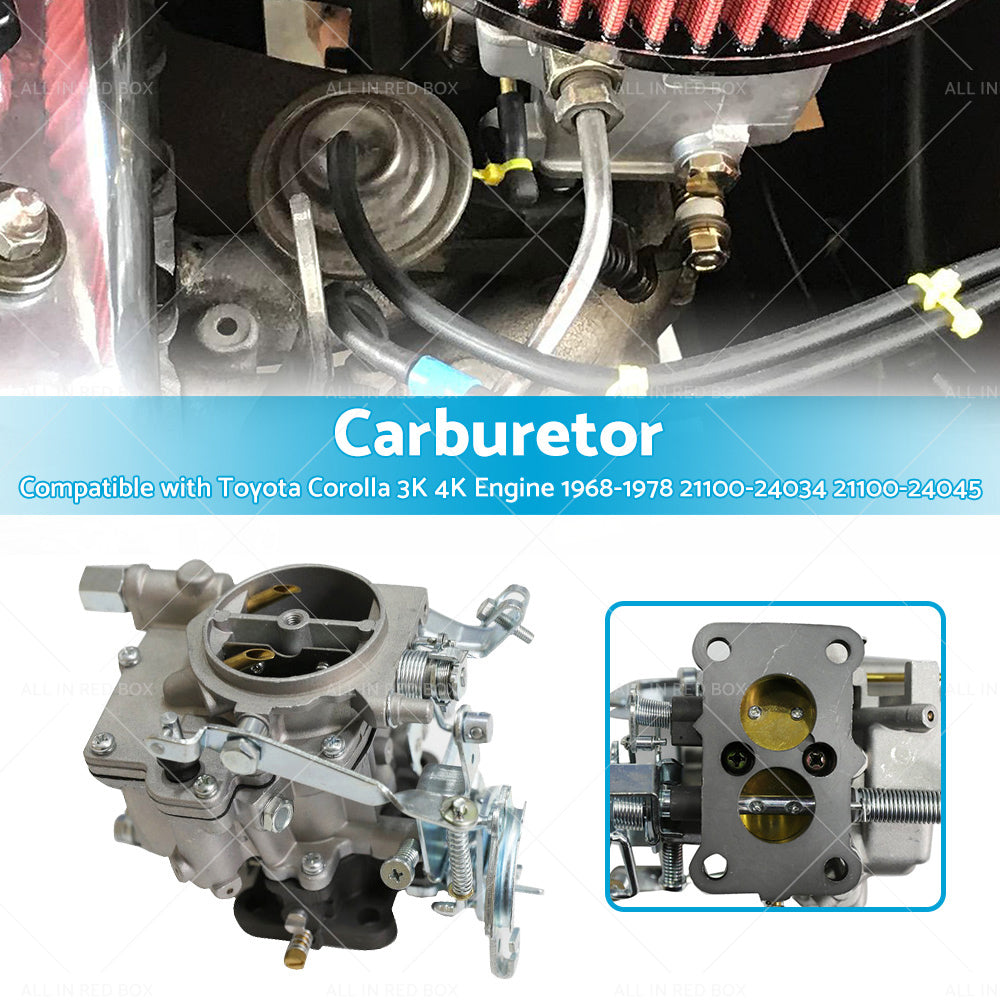 {{ Carburetor Suitable For Toyota Corolla 3K 4K Engine 1968-1978 21100-24034 -24035 }} - Buy Car Parts Online at {{ Kaka Auto Parts }}.