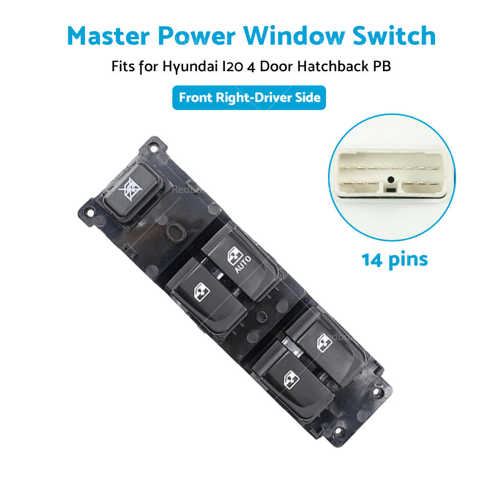 {{ Master Power Window Control Switch 93570-1J602 For Hyundai I20 Hatchback 08-13 }} - Buy Car Parts Online at {{ Kaka Auto Parts }}.