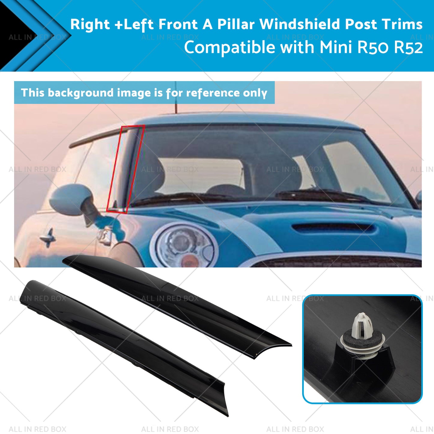 {{ LeftRight Windshield A Pillar Post Trim Molding Suitable for Mini Cooper 02-08 }} - Buy Car Parts Online at {{ Kaka Auto Parts }}.