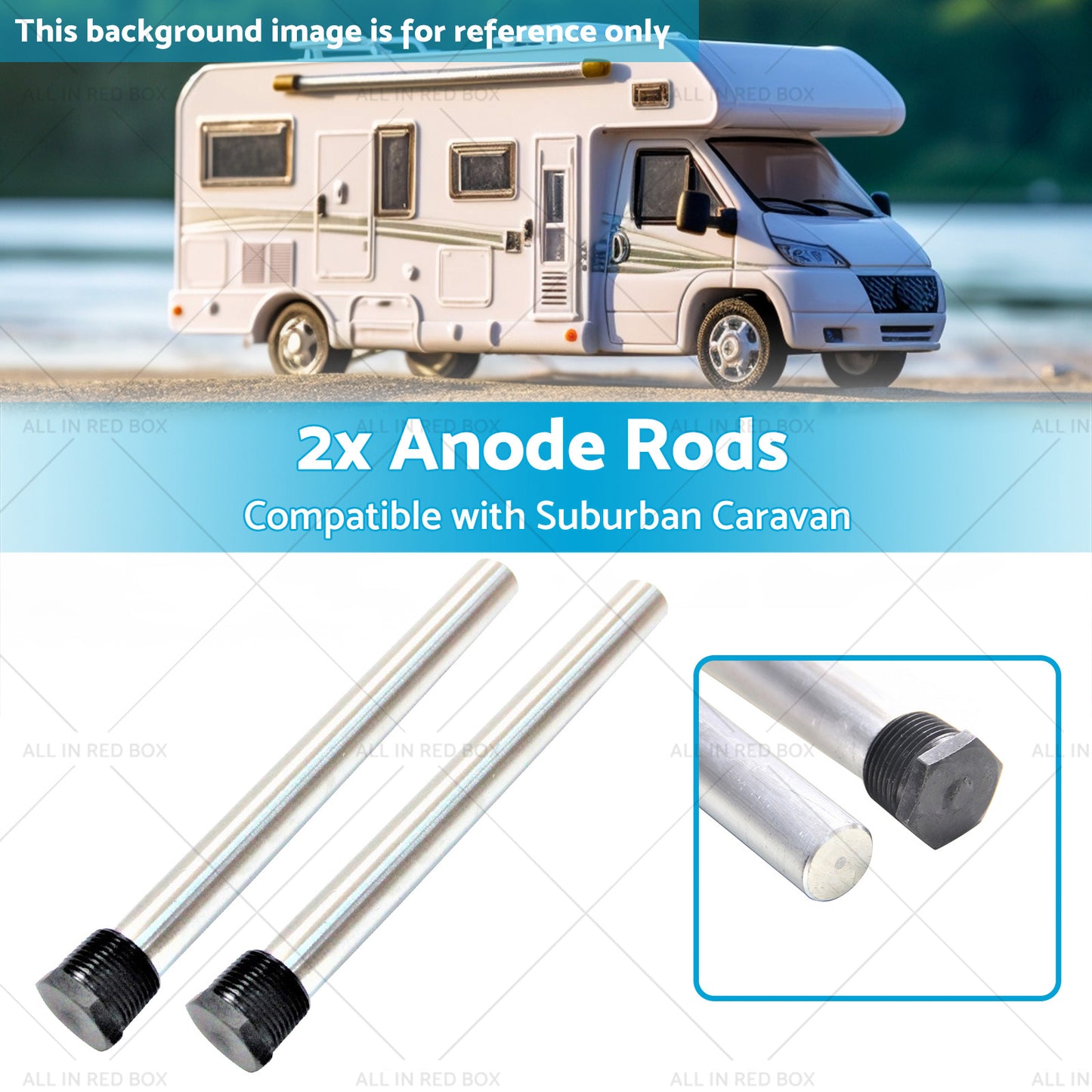 {{ 2x Anode Rods Suitable for Suburban Caravan Hot Water Service Anodes SW6PA 30cm }} - Buy Car Parts Online at {{ Kaka Auto Parts }}.