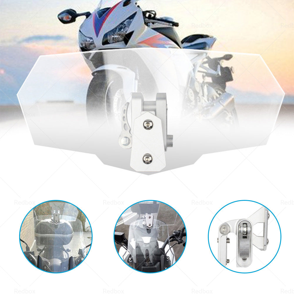 {{ Motorcycle Windshield Extension Clip On Windscreen Screen Wind Deflector Spoiler }} - Buy Car Parts Online at {{ Kaka Auto Parts }}.