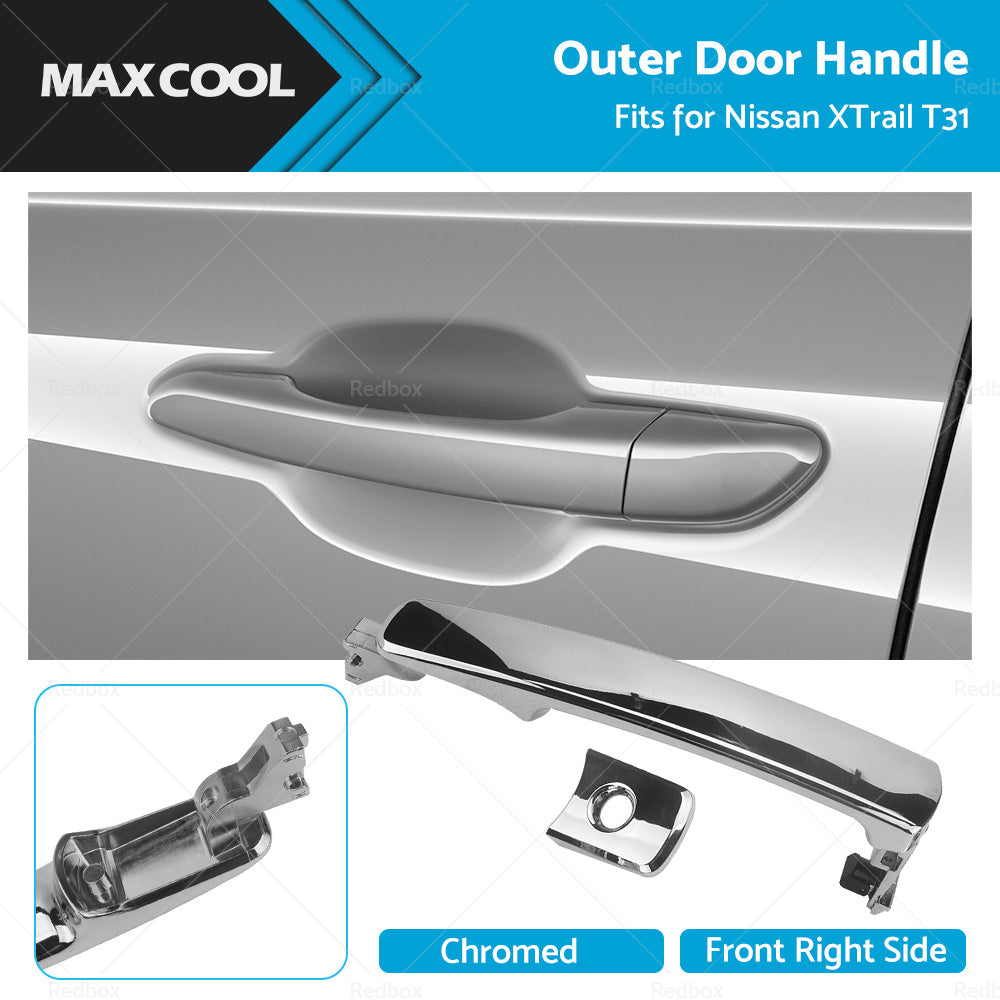 {{ Front Right RH Outer Door Handle Chrome Suitable For Nissan XTrail T31 2007-2013 }} - Buy Car Parts Online at {{ Kaka Auto Parts }}.