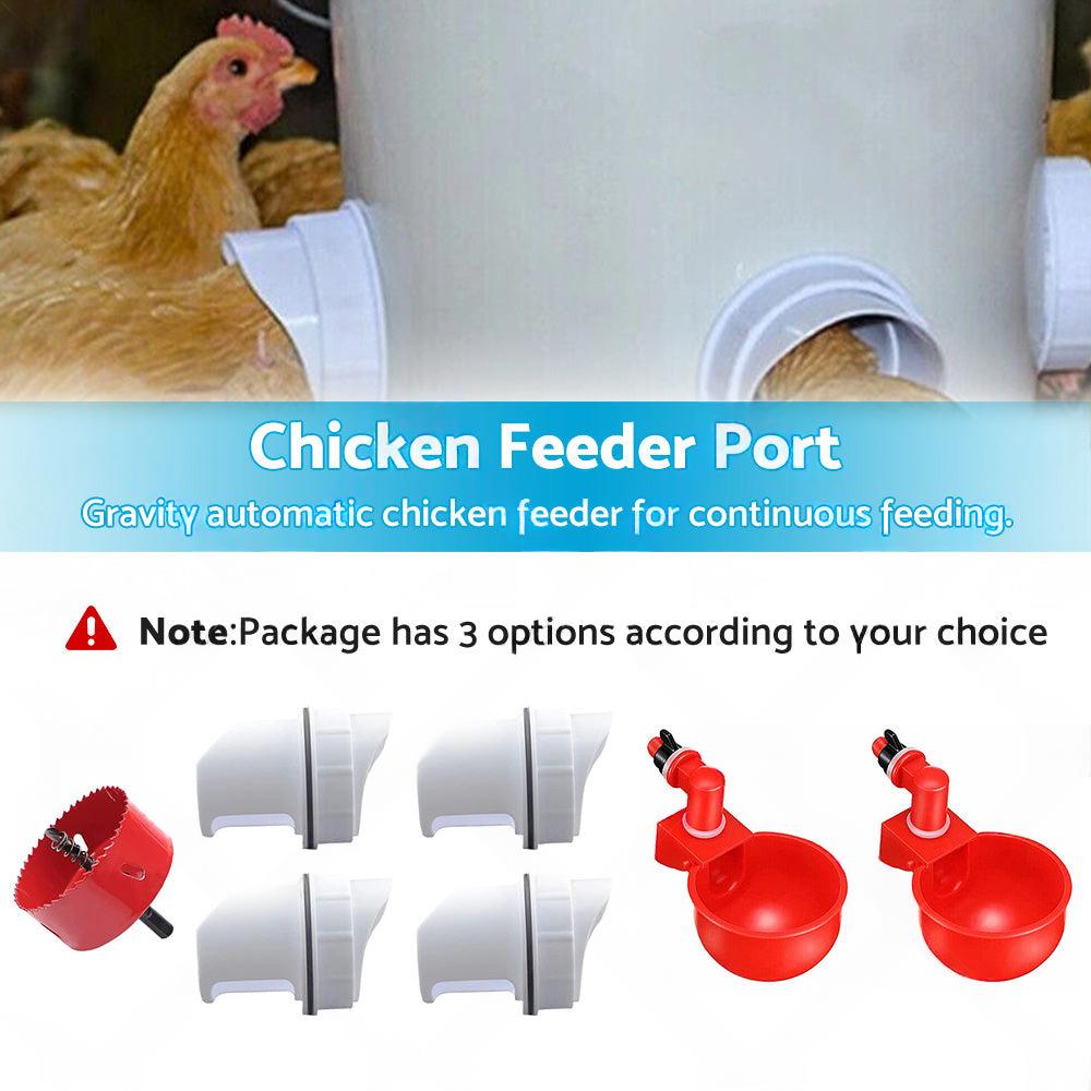 Chicken Feeder DIY Port PVC Gravity Fed Chicke Feeder