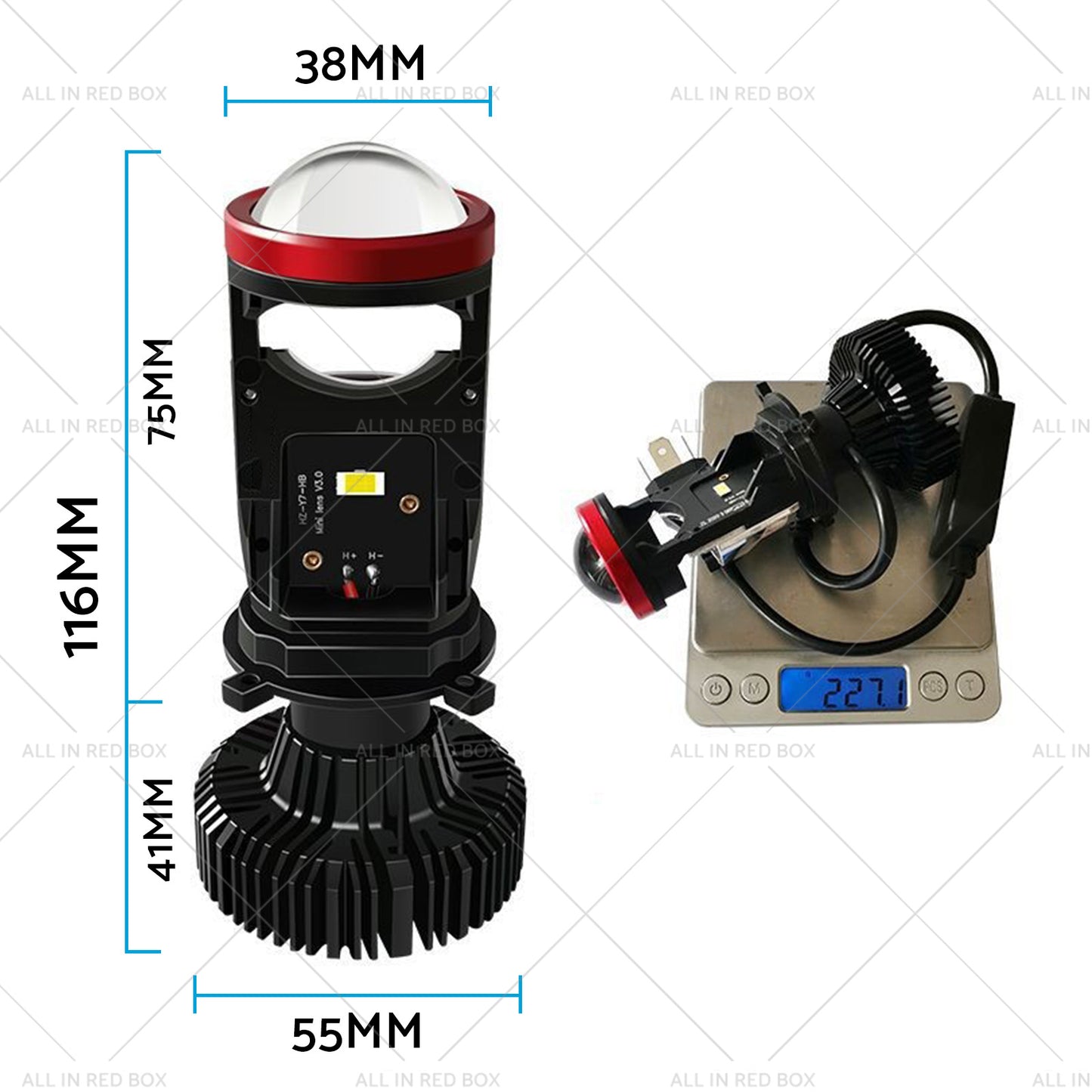 {{ 2x Led Car Lamps H4 Y7D Bi Led Mini Lenses 6000K }} - Buy Car Parts Online at {{ Kaka Auto Parts }}.