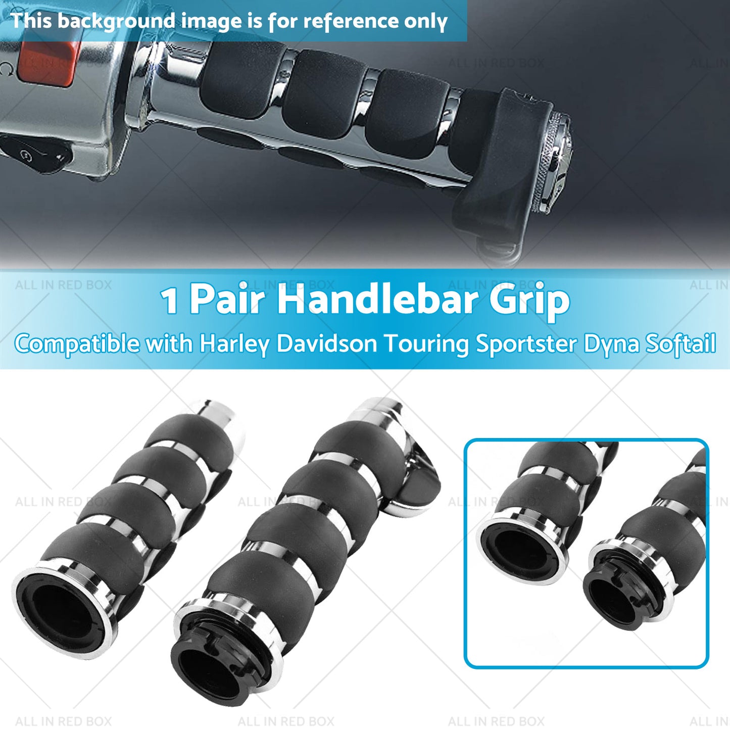 {{ Handlebar Hand Grips Suitable For Harley Davidson Touring Sportster Dyna Softail }} - Buy Car Parts Online at {{ Kaka Auto Parts }}.