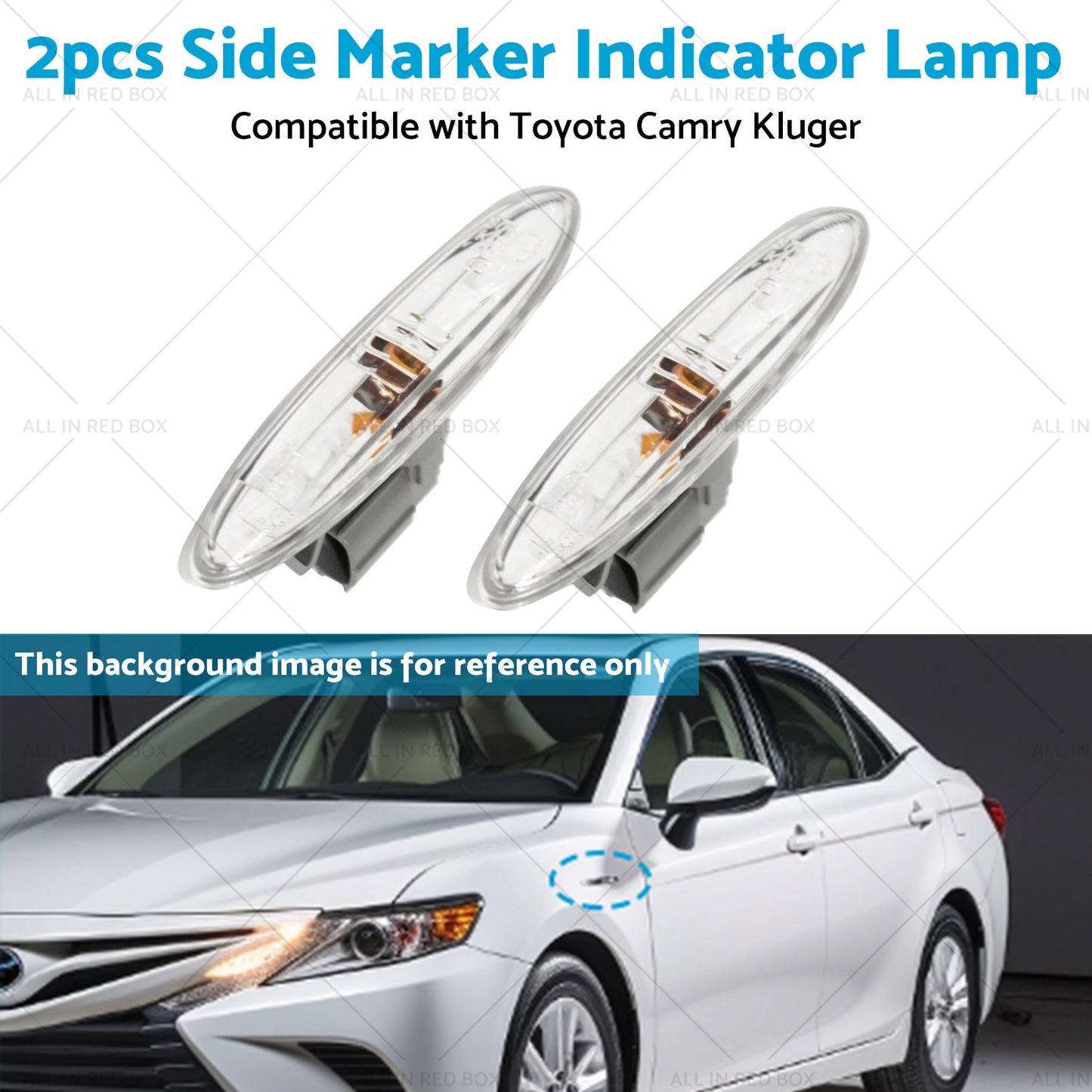 {{ 2x Turn Signal Side Marker Indicator Lamp Suitable for Camry 06-11 Kluger 07-14 }} - Buy Car Parts Online at {{ Kaka Auto Parts }}.
