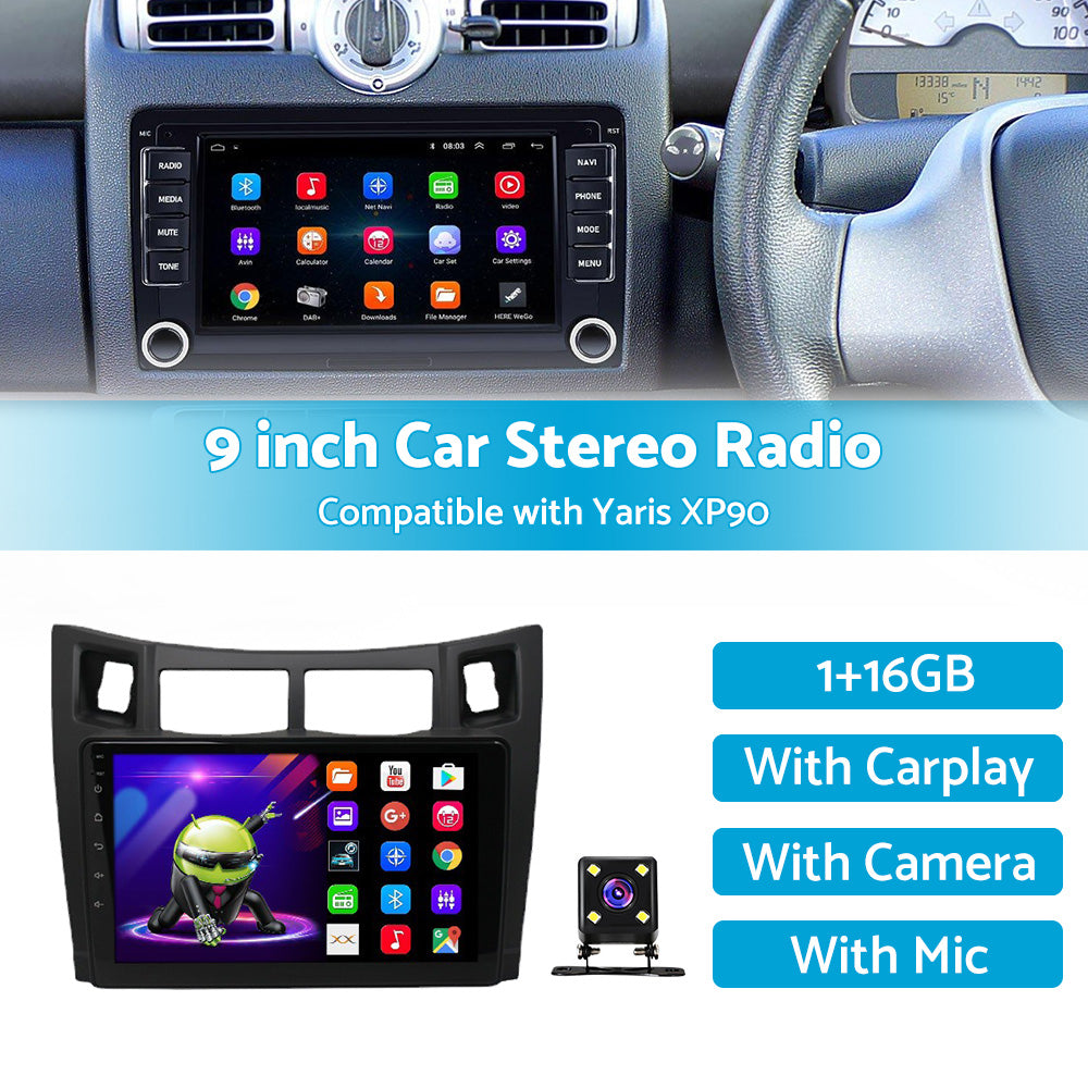 {{ Suitable For Toyota Yaris XP90 05-12 Android 11 Carplay Radio Head Unit GPS Navi }} - Buy Car Parts Online at {{ Kaka Auto Parts }}.