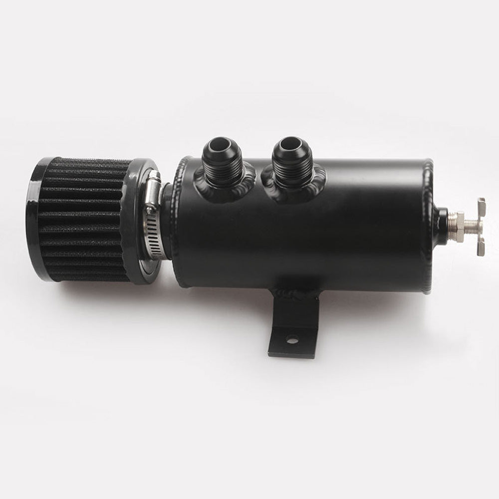 {{ Aluminium Baffled Engine Oil Catch Can 0. 75L 2 Port AN10 3M Hose Fitting Kit }} - Buy Car Parts Online at {{ Kaka Auto Parts }}.