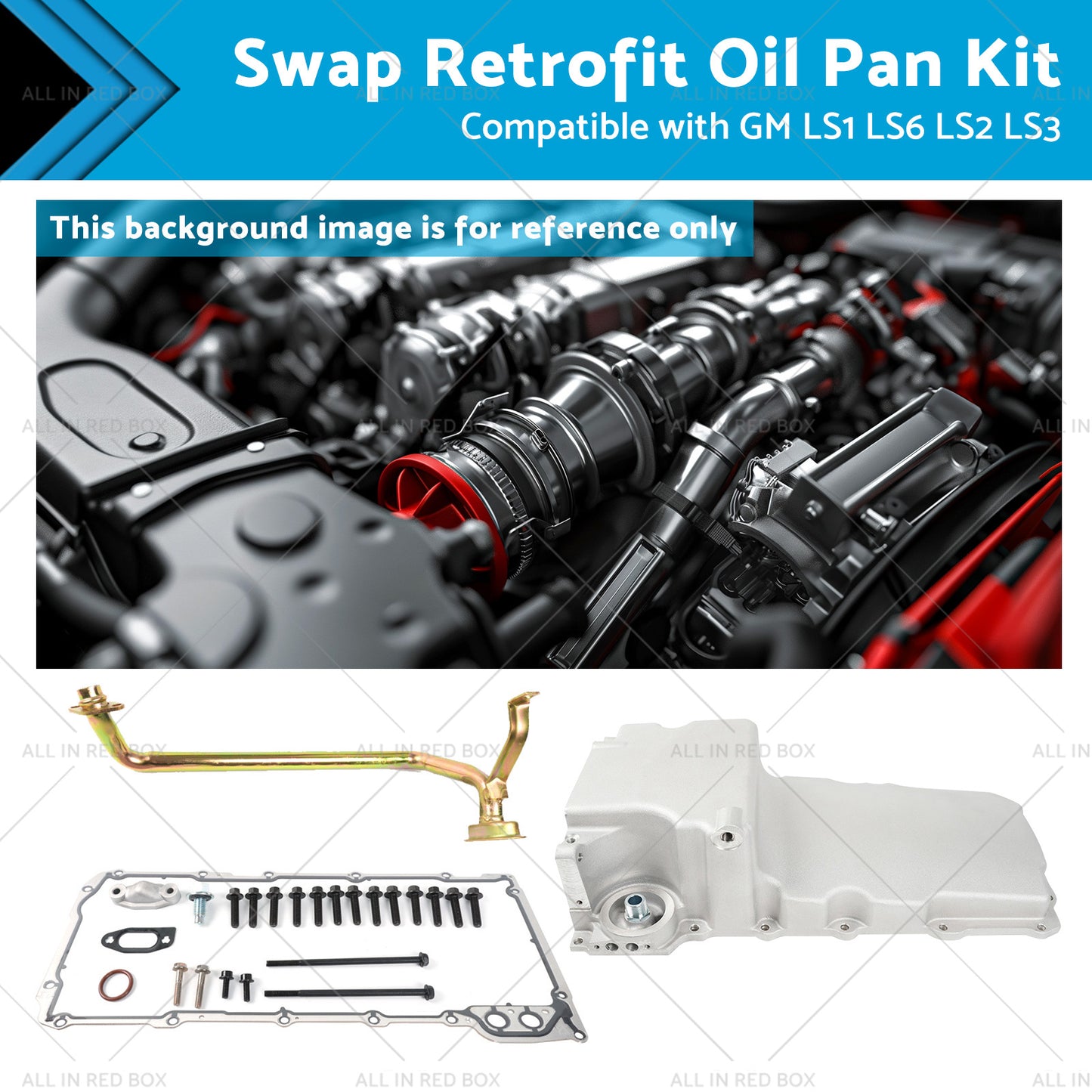 {{ Swap Retrofit Oil Pan Kit Suitable for GM LS1 LS6 LS2 LS3 302-1 1955-1987 }} - Buy Car Parts Online at {{ Kaka Auto Parts }}.