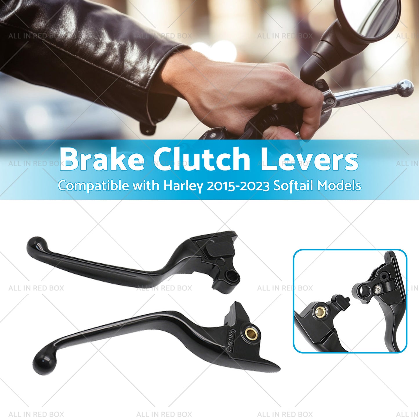 {{ 2x Brake Clutch Levers Suitable For Harley 2015-2023 Softail Slim Fat Boy }} - Buy Car Parts Online at {{ Kaka Auto Parts }}.
