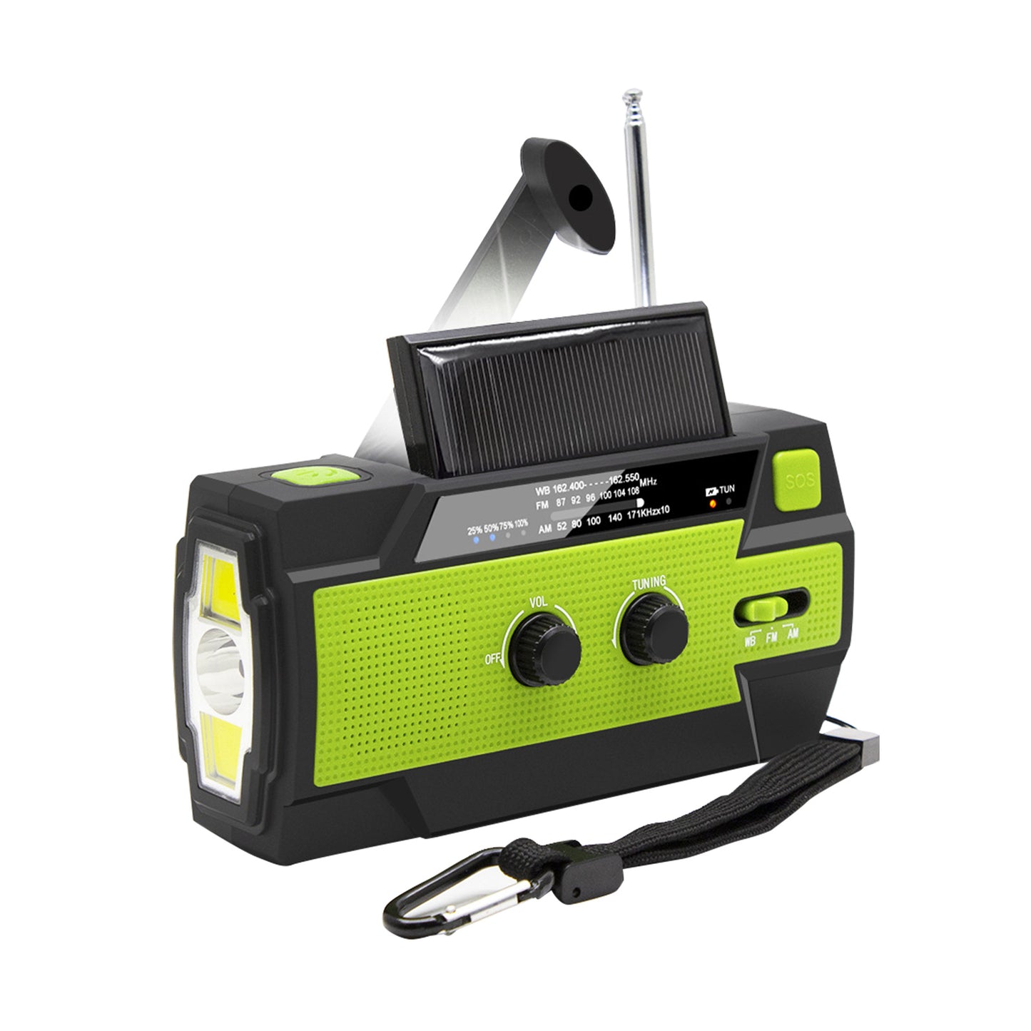 {{ 4000mAh Emergency Solar Hand Crank Weather Radio Power Bank Charger Flashlight }} - Buy Car Parts Online at {{ Kaka Auto Parts }}.