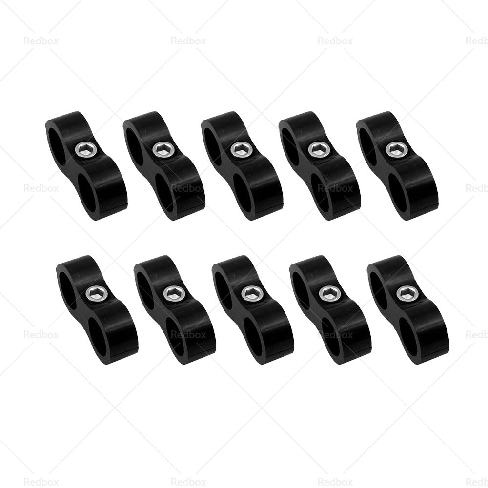 {{ 10x AN8 8AN Nylon Braided Stainless Fuel Oil Line Pipe Hose End Separator Clamp }} - Buy Car Parts Online at {{ Kaka Auto Parts }}.