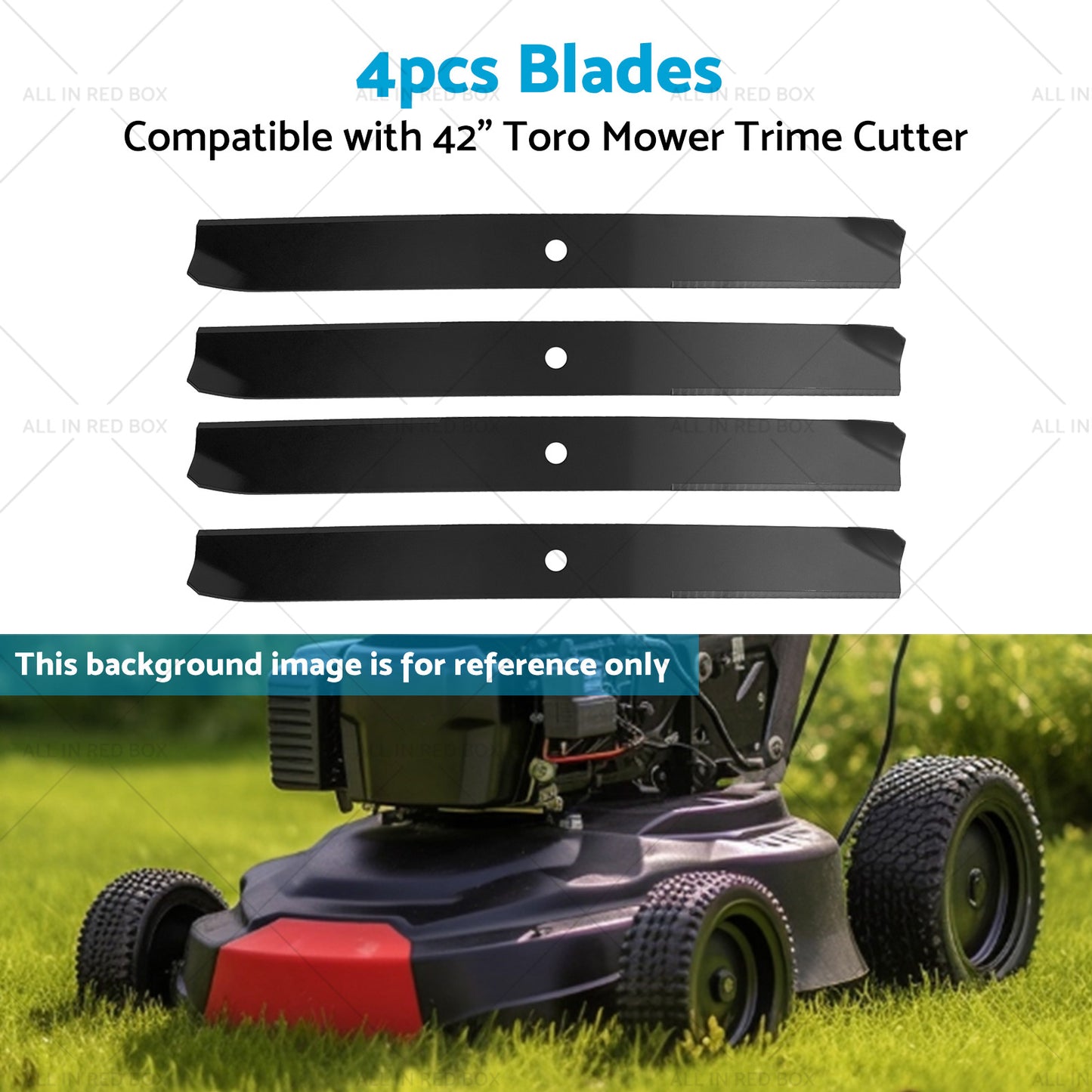 {{ 4x Blade Suitable for 42inch Toro Mower Trime Cutter Z420 106-2247-03 106-2247 }} - Buy Car Parts Online at {{ Kaka Auto Parts }}.