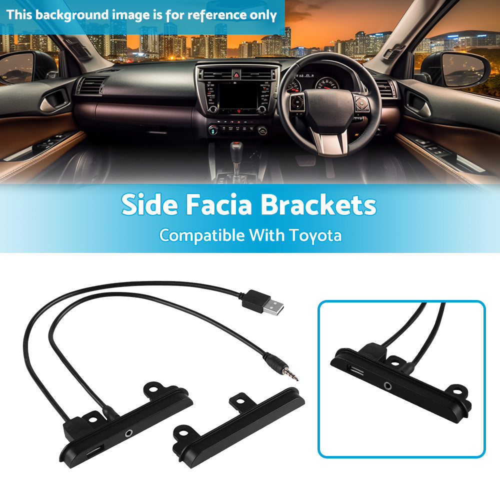 {{ 2 DIN Fascia Facia dash kit side trims BracketsUSB AUX port Suitable For Toyota }} - Buy Car Parts Online at {{ Kaka Auto Parts }}.
