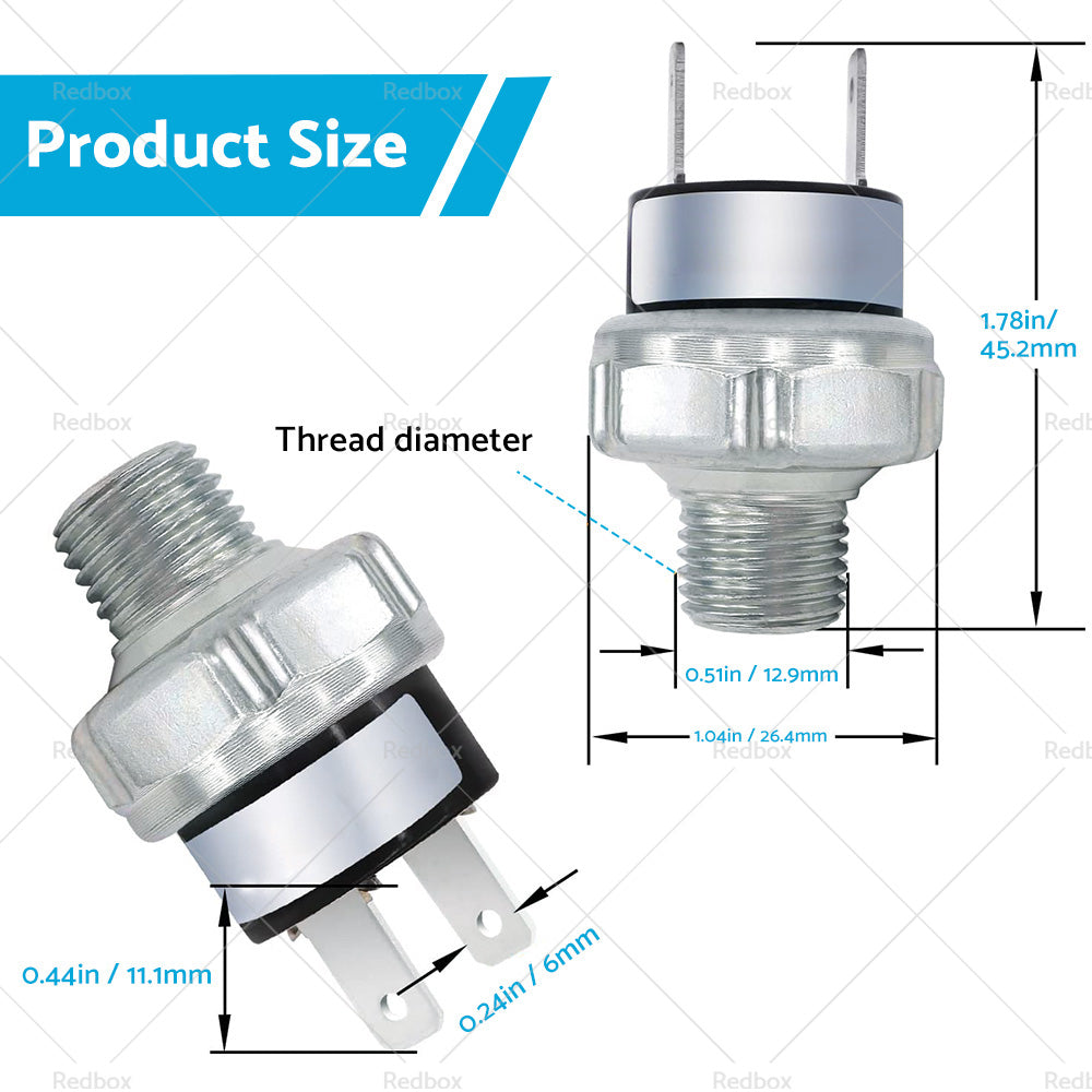 {{ 1 4inch NPT End Air Compressor Pressure Tank Control Switch Off Valve 90-120PSI }} - Buy Car Parts Online at {{ Kaka Auto Parts }}.
