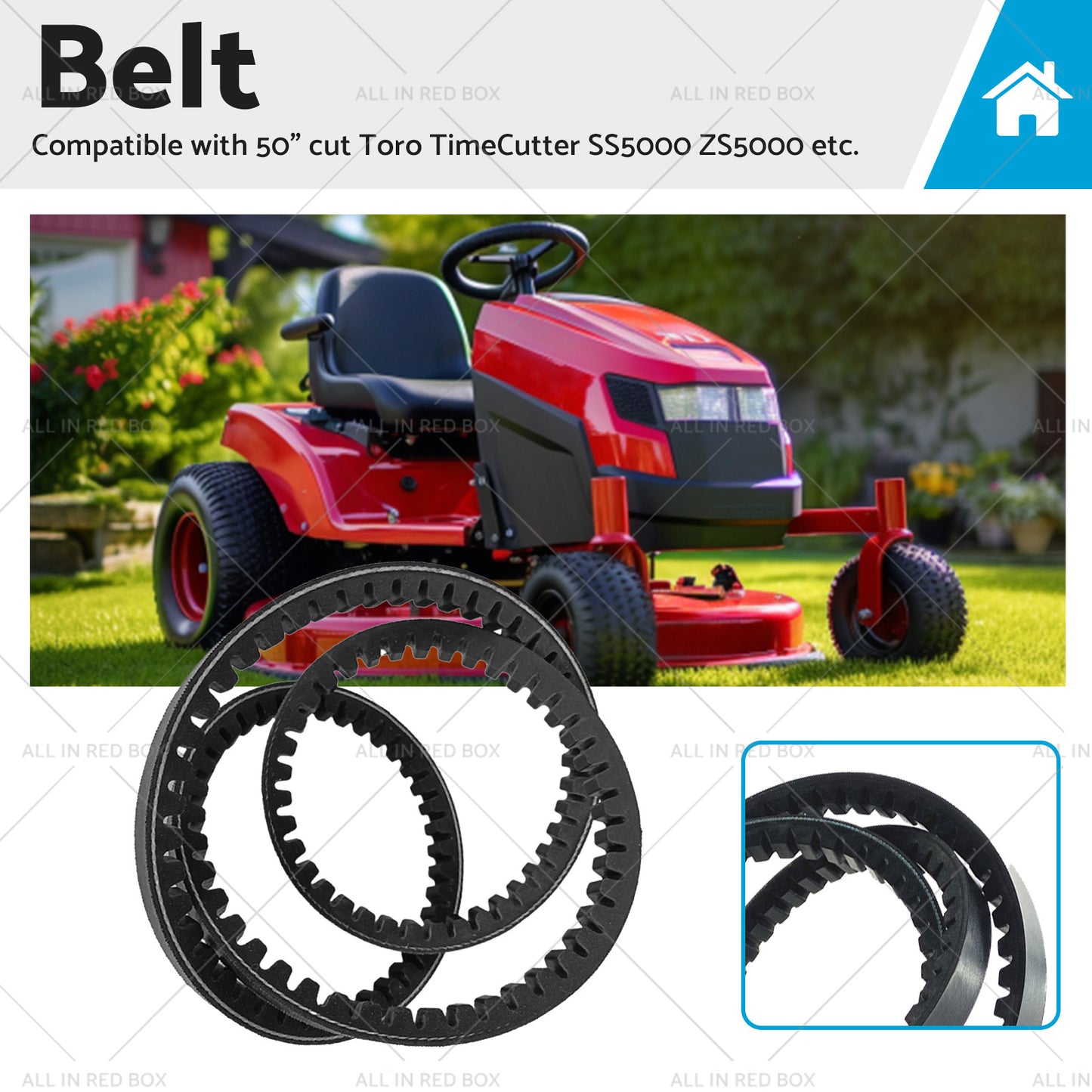{{ Suitable for Toro Pump Belt TimeCutter ZS5000, SS5000, SS5060 and MX5060 1193321 }} - Buy Car Parts Online at {{ Kaka Auto Parts }}.