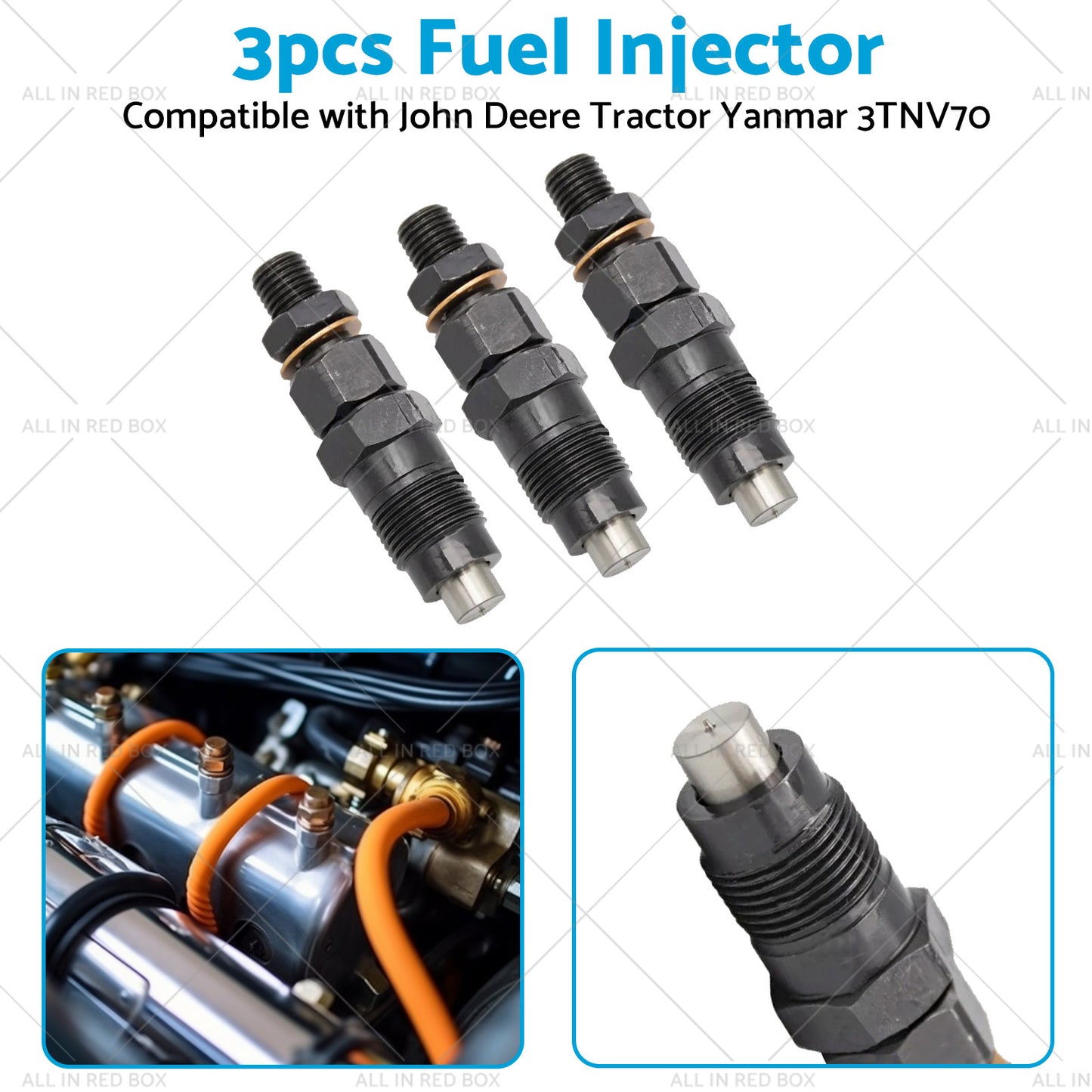 {{ 3x Fuel Injector For John Deere Tractor Yanmar 3TNV70 3TNV88 3YM30 119515-53001 }} - Buy Car Parts Online at {{ Kaka Auto Parts }}.