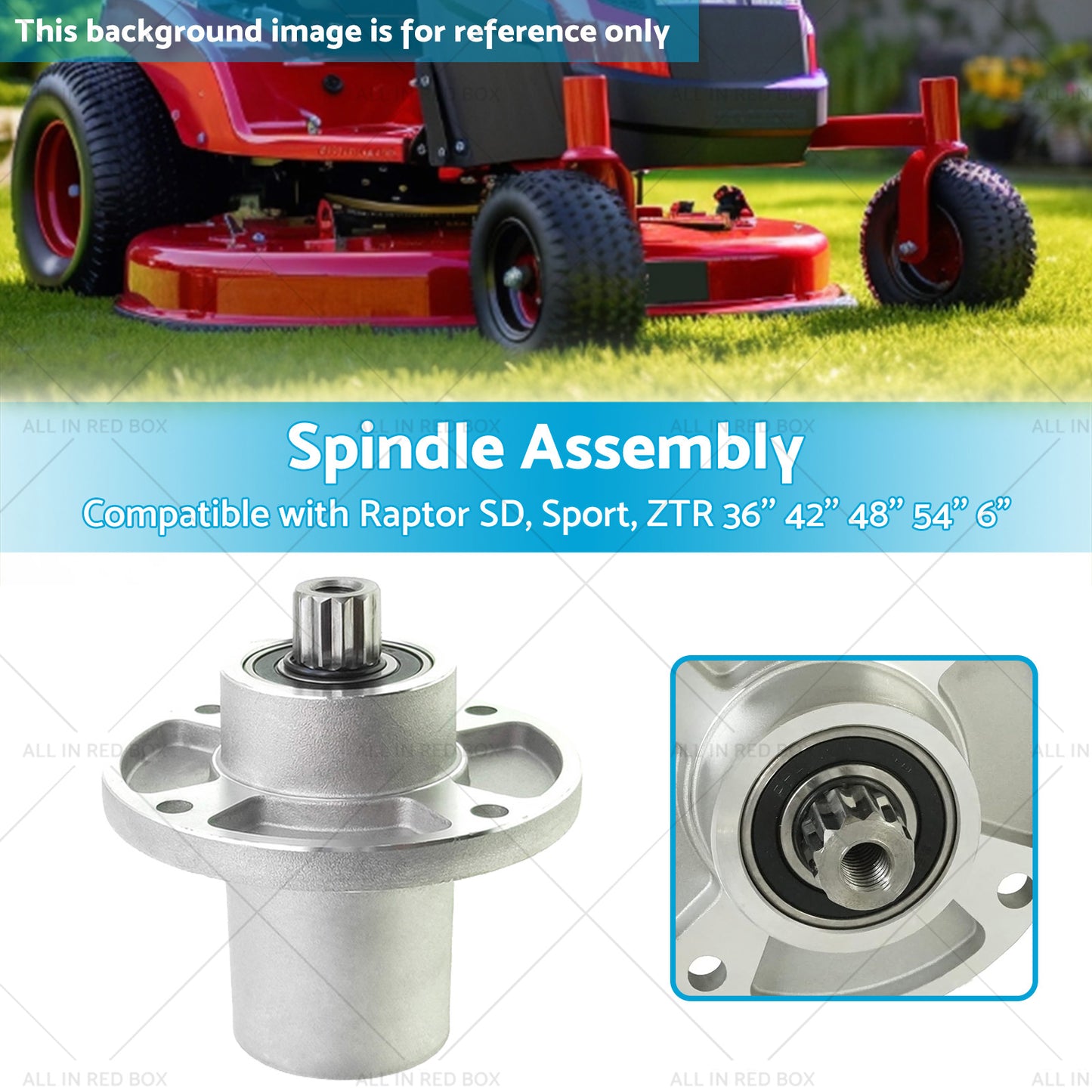 {{ Blade Spindle Assembly Suitable for Raptor SD, Sport, ZTR 36'' 42'' 48'' 54'' }} - Buy Car Parts Online at {{ Kaka Auto Parts }}.