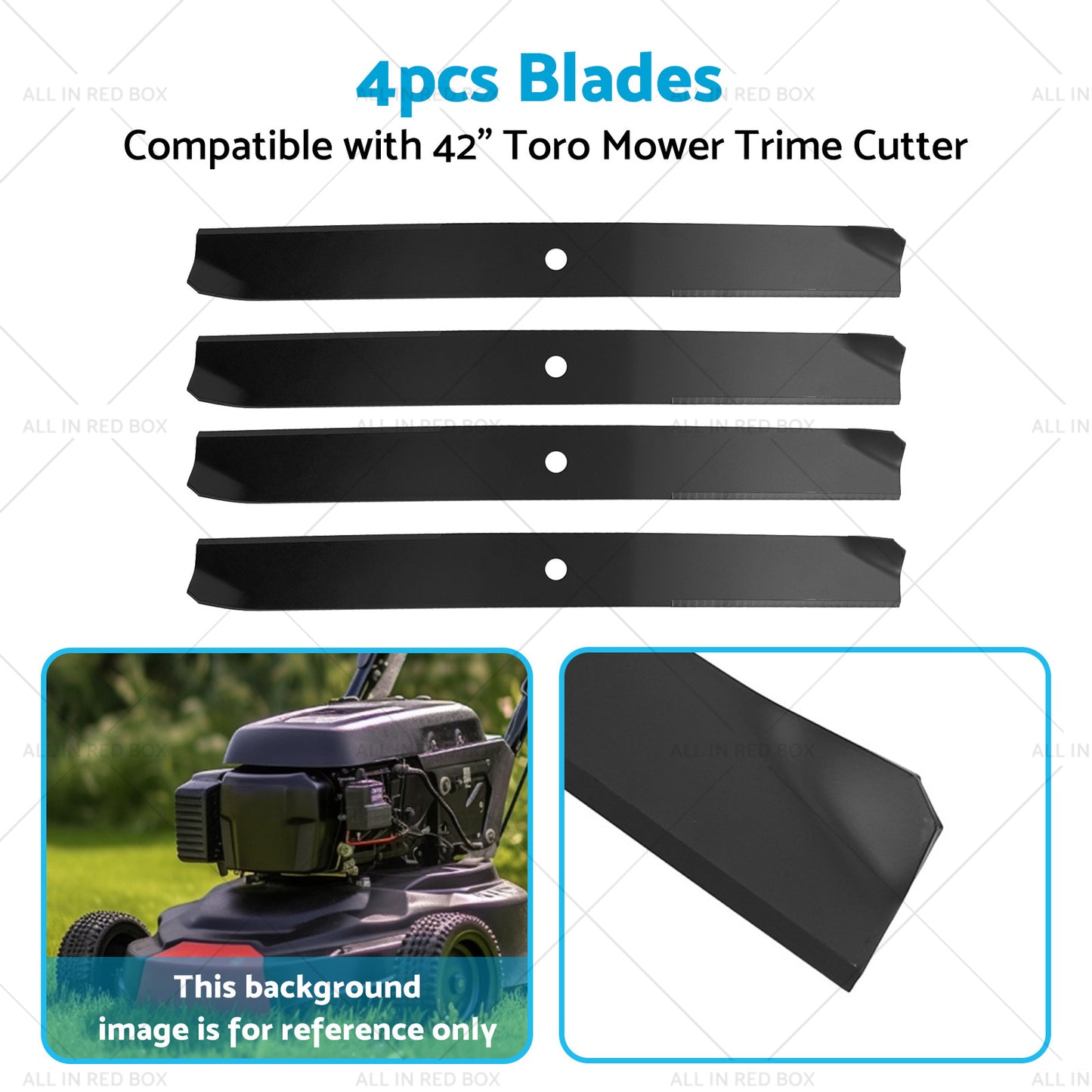 {{ 4x Blade Suitable for 42inch Toro Mower Trime Cutter Z420 106-2247-03 106-2247 }} - Buy Car Parts Online at {{ Kaka Auto Parts }}.