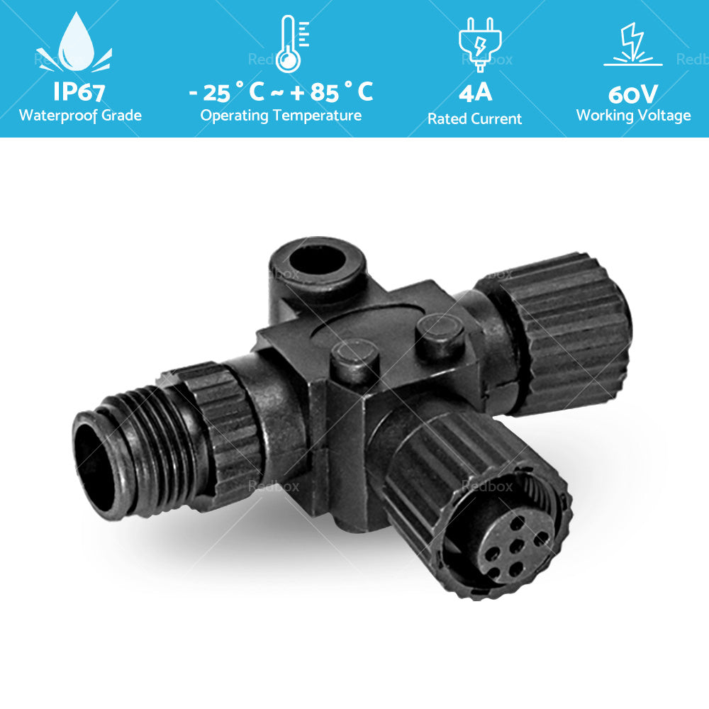 {{ NMEA2000 5 Pins T Connector for Garmin Lowrance Simrad B and G Navico Networks Black }} - Buy Car Parts Online at {{ Kaka Auto Parts }}.