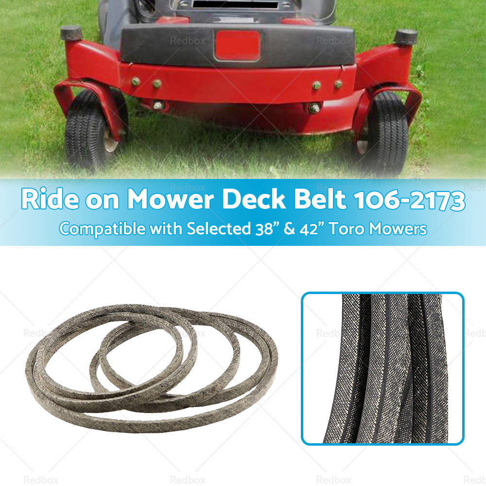 {{ Ride on Mower Deck Belt 106-2173 Suitable For Selected 38 inch and 42 inch Toro Mowers }} - Buy Car Parts Online at {{ Kaka Auto Parts }}.