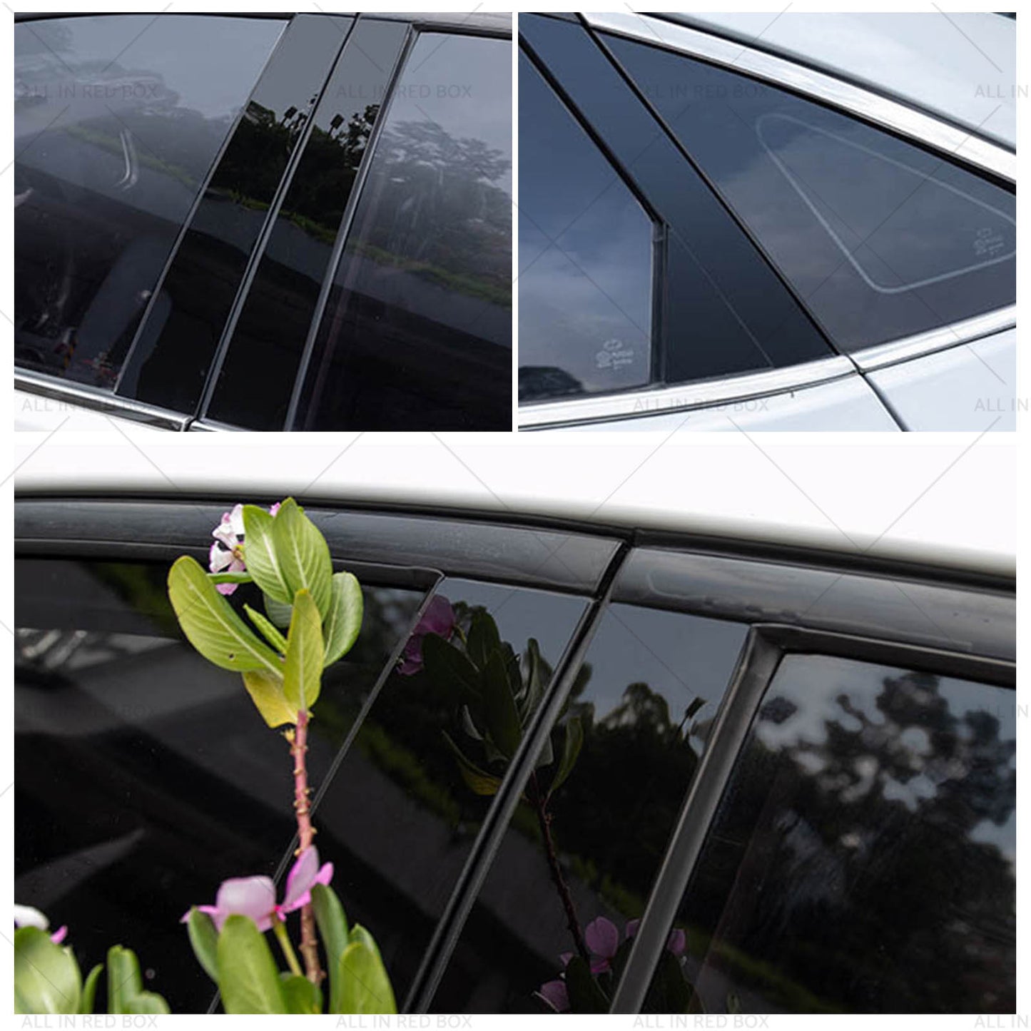 {{ 6x Black Pillar Post Cover Trims Suitable for 2022 Honda Civic }} - Buy Car Parts Online at {{ Kaka Auto Parts }}.