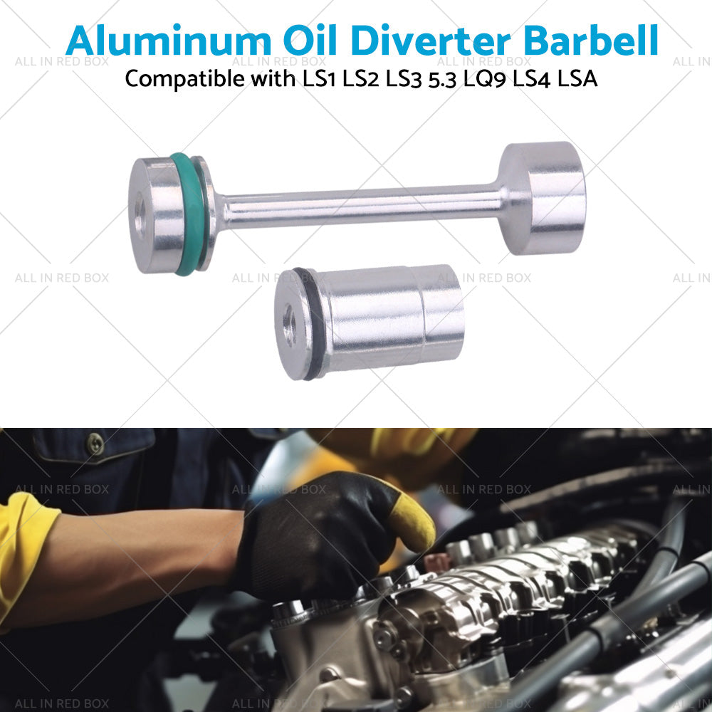 {{ Billet Aluminum Oil Diverter Barbell Suitable For LS Engine LS1 LS2 LS3 5. 3 LQ9 }} - Buy Car Parts Online at {{ Kaka Auto Parts }}.