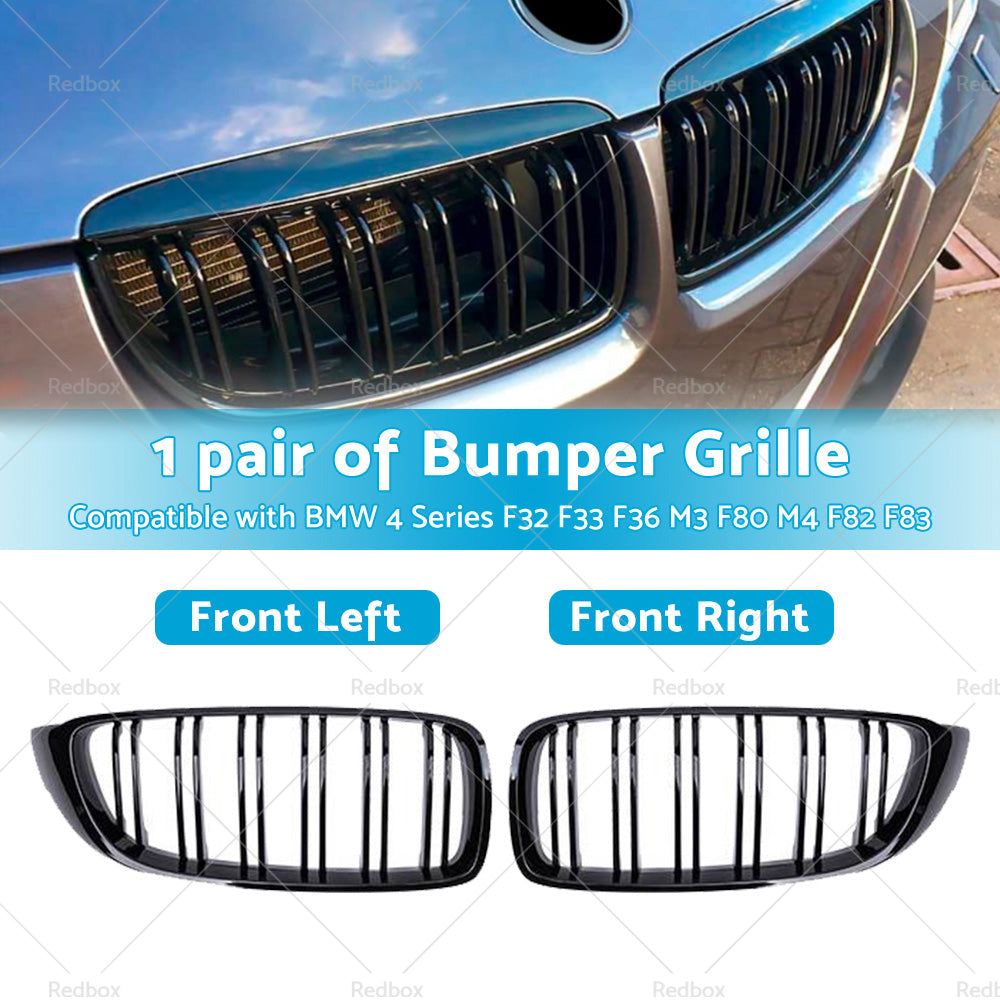 {{ Bumper Grille Grill Suitable for BMW 4 Series F32 F33 F36 M3 F80 M4 Gloss Black }} - Buy Car Parts Online at {{ Kaka Auto Parts }}.