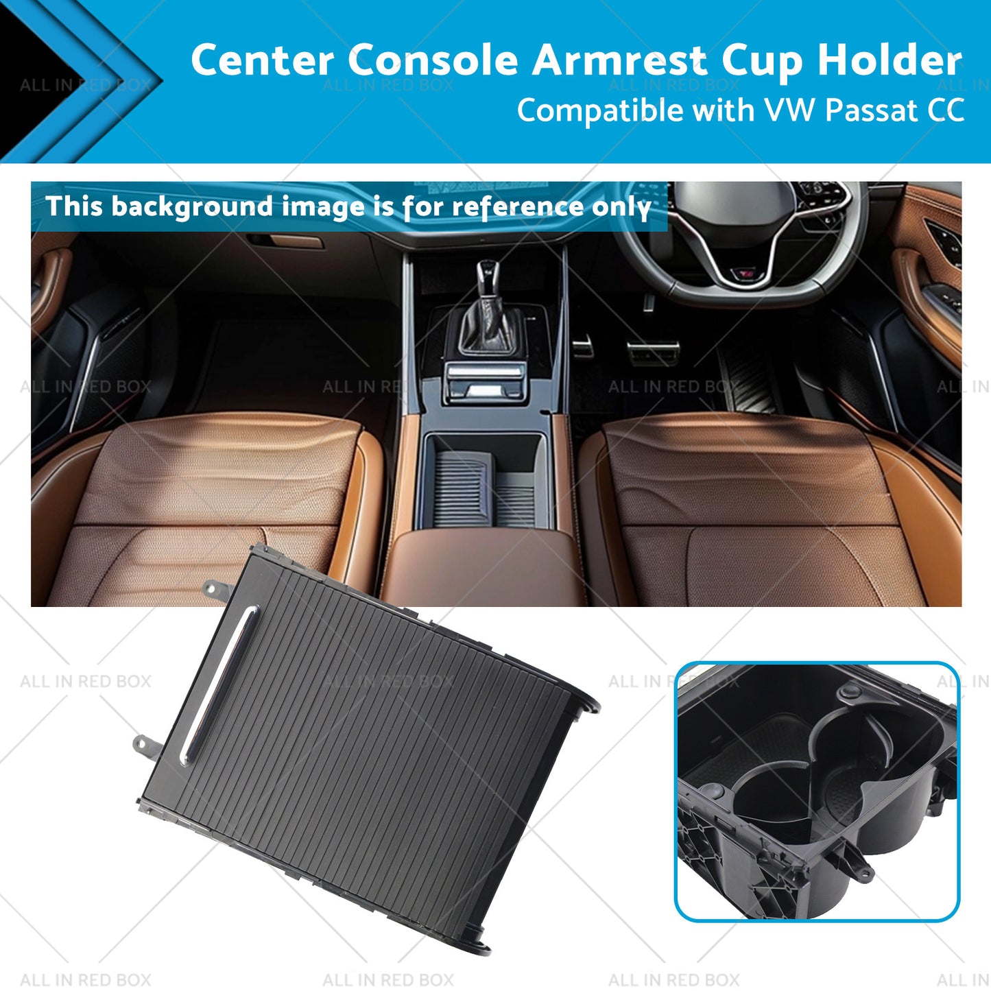 {{ 3CD858329A Center Console Armrest Cup Holder Suitable for VW Passat CC 07-13 }} - Buy Car Parts Online at {{ Kaka Auto Parts }}.