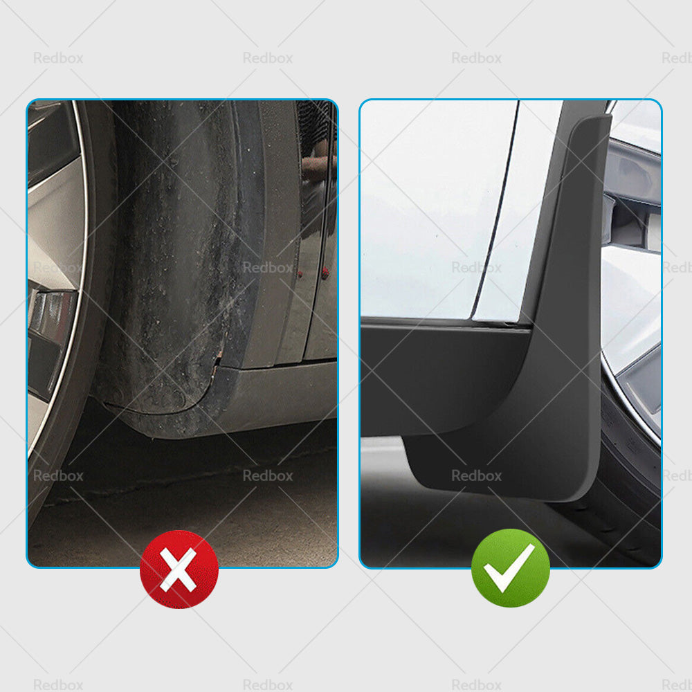 {{ 4Pcs FrontRear Mud Flaps Splash Guards Fender TPE Fits For Tesla Model Y }} - Buy Car Parts Online at {{ Kaka Auto Parts }}.