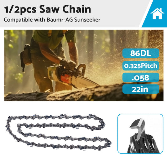22 Chainsaw Chain 22inch 0. 325 . 058 86DL Suitable for Baumr-AG Sunseeker