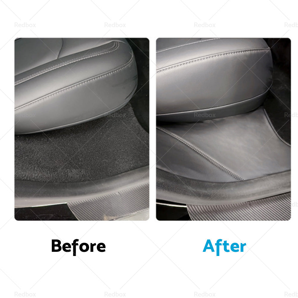 {{ 2PCS PU Rear Door Sill Protector Cover Pad Suitable for Tesla Model Y 2020-2022 }} - Buy Car Parts Online at {{ Kaka Auto Parts }}.