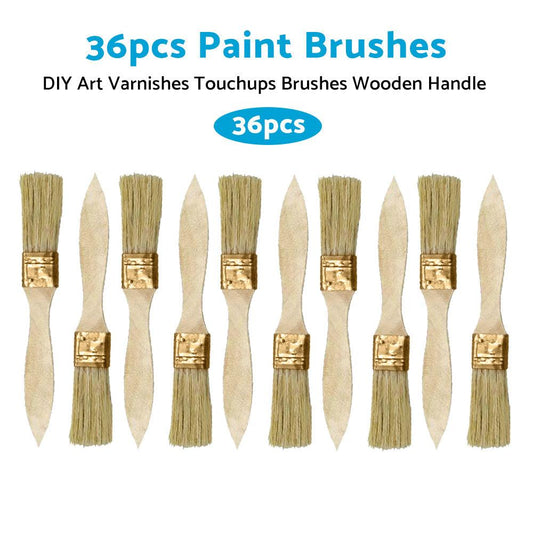 36PCS 1inch Chip Paint Brushes Suitable for DIY Art Varnishes Touchups