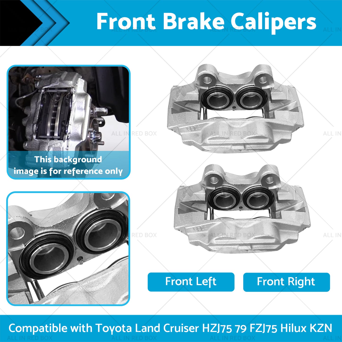 {{ 2x Front Brake Caliper Suitable For Toyota Land Cruiser HZJ75 79 FZJ75 Hilux KZN }} - Buy Car Parts Online at {{ Kaka Auto Parts }}.