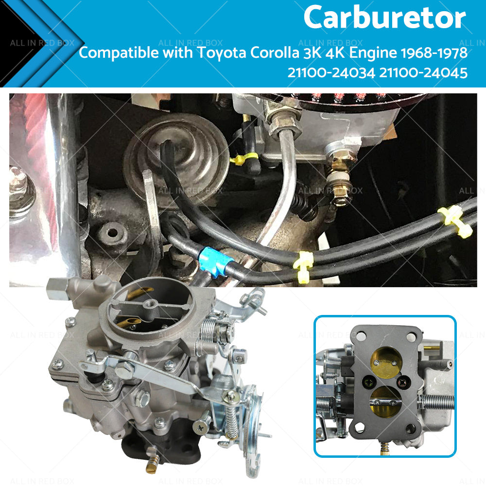 {{ Carburetor Suitable For Toyota Corolla 3K 4K Engine 1968-1978 21100-24034 -24035 }} - Buy Car Parts Online at {{ Kaka Auto Parts }}.