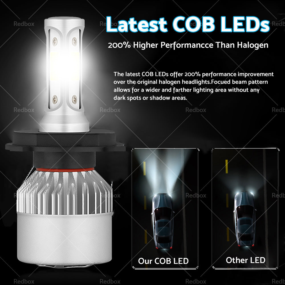 {{ 2x HB2 9003 H4 LED Headlight Globes Kit Hi or Low Beam 9000LM Brighter White }} - Buy Car Parts Online at {{ Kaka Auto Parts }}.