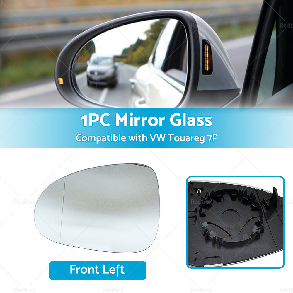 {{ Suitable for VW TOUAREG 7P 07 or 11-2018 Left Mirror Glass Heated Convex With Base }} - Buy Car Parts Online at {{ Kaka Auto Parts }}.